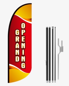 10ft Grand Opening Stock Blade Flag With Ground Stake, HD Png Download, Transparent PNG