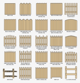 Wood & Vinyl Fence Styles, HD Png Download, Transparent PNG