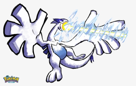 #249 Lugia Used Aeroblast In The Game Art Hq Pokemon, HD Png Download, Transparent PNG