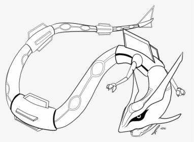 Pokemon Rayquaza Coloring Page, HD Png Download, Transparent PNG