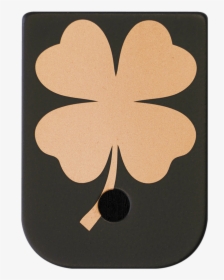 4 Leaf Clover Brass Black Traditional Finish Mag Plate, HD Png Download, Transparent PNG