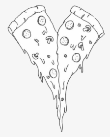 Black And White Pizza Teen Love Transparent Pizzas, HD Png Download, Transparent PNG