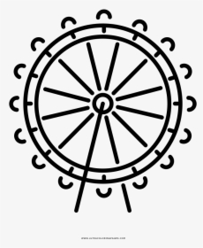 Ferris Wheel Coloring Page, HD Png Download, Transparent PNG