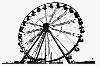 Ferris Wheel, Amusement Park, Silhouette, Amusement, HD Png Download, Transparent PNG