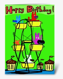 Ferris Wheel Birthday Greeting Card, HD Png Download, Transparent PNG