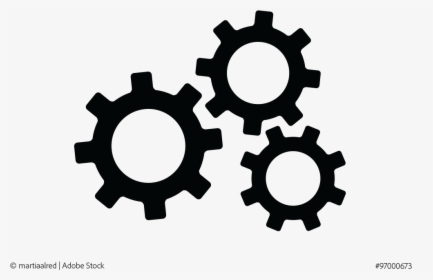 Settings Gears Flat Icon For Apps And Websites, HD Png Download, Transparent PNG