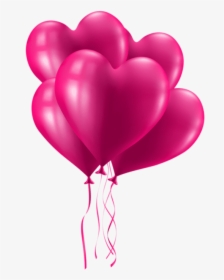 Free Png Download Valentine S Day Pink Heart Balloons, Transparent Png, Transparent PNG