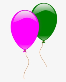 Balloons Pink Green Flying Png Image, Transparent Png, Transparent PNG