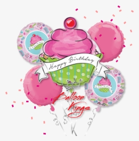 Cupcake Happy Birthday Bouquet, HD Png Download, Transparent PNG