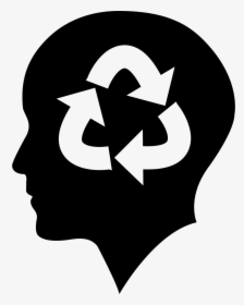Bald Person Head With Recycle Symbol, HD Png Download, Transparent PNG