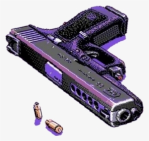 #gun #gunshot #firearm #vaporwave #aesthetic #purple, HD Png Download, Transparent PNG