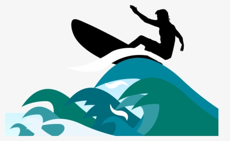 Surfing Clipart Wave, HD Png Download, Transparent PNG