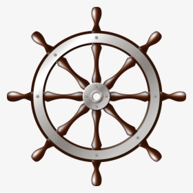 Ship Wheel Silver Png Clip Art-, Transparent Png, Transparent PNG