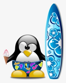 Tux The Surfer, HD Png Download, Transparent PNG