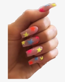 Kylie Jenner Neon Star Nails, HD Png Download, Transparent PNG