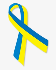 Blue And Yellow Ribbon Ua, HD Png Download, Transparent PNG
