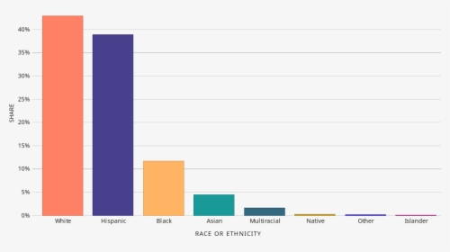 Bar Chart Of Race & Ethnicity In Texas, HD Png Download, Transparent PNG