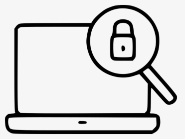 Laptop Magnifying Glass Lock Password Unlock Monitor, HD Png Download, Transparent PNG