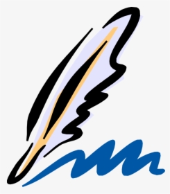 Vector Illustration Of Quill Pen Flight Feather Writing, HD Png Download, Transparent PNG