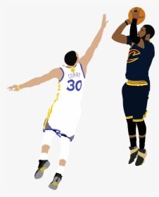 Illustration Of Nba Player Kyrie Irving Shooting A, HD Png Download, Transparent PNG