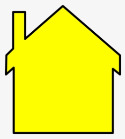 Yellow House Outline Svg Clip Arts, HD Png Download, Transparent PNG