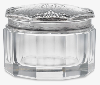 Cut Glass And Sterling Silver Cosmetics Jar, HD Png Download, Transparent PNG