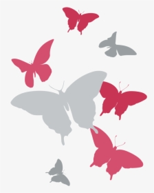 Transparent Pink Butterfly Clipart, HD Png Download, Transparent PNG