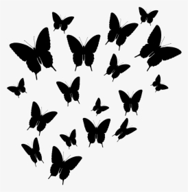#butterflies #black #silhouette #shadow, HD Png Download, Transparent PNG