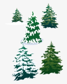 Vector Snowy Pine Trees Png Download, Transparent Png, Transparent PNG