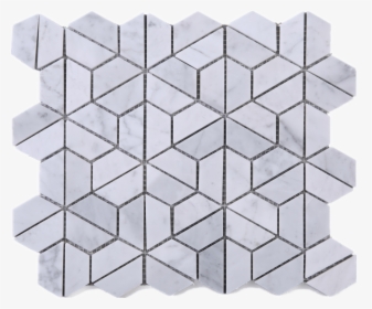 Hexagon Carrara Marble Mesh Mounted Mosaic Tile, HD Png Download, Transparent PNG
