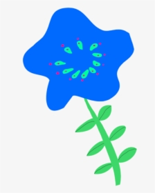 Blue Flower Drawing For Decoration, HD Png Download, Transparent PNG