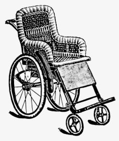 0724 Wheelchair Victorian Era Free Vintage Clip Art, HD Png Download, Transparent PNG