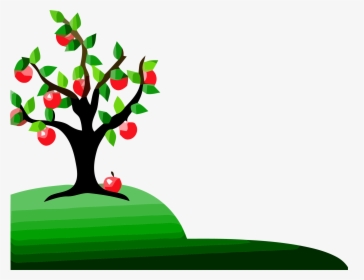 Black And White Apple Tree Clipart Apple Tree On A, HD Png Download, Transparent PNG