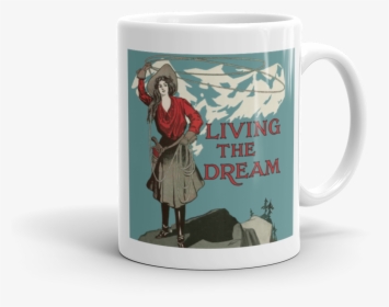 Image Of Living The Dream Lasso Girl Ceramic Mug, HD Png Download, Transparent PNG