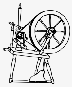 Spinning Wheel Drawing Yarn Fiber Art, HD Png Download, Transparent PNG