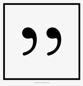 Quotation Marks Coloring Page, HD Png Download, Transparent PNG