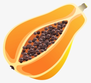 Transparent Papaya Clipart - Orange Papaya Fruit Cartoon, HD Png Download, Transparent PNG