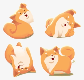 Dog Cartoon Illustration - Cute Fat Dog Cartoon, HD Png Download, Transparent PNG