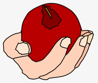Red Apple Cliparts 29, Buy Clip Art - Hand Holding Fruuit Transparent, HD Png Download, Transparent PNG
