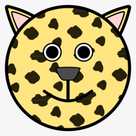 Leopard Clip Arts - Tiger Face Cartoon Drawing, HD Png Download, Transparent PNG