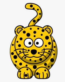 Clipart - Simple Cartoon Leopard, HD Png Download, Transparent PNG