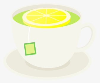 Green Tea With Lemon Slice - Tea With Lemon Clipart, HD Png Download, Transparent PNG