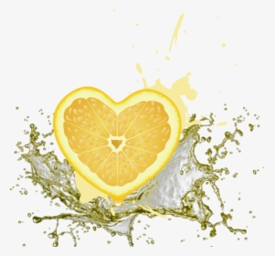 #mq #yellow #lemon #sliced #heart #fruit #splash - Vector Water Splash Png, Transparent Png, Transparent PNG