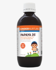 Bottles W Label Papaya - Kindernurture Bio Fermented Papaya, HD Png Download, Transparent PNG