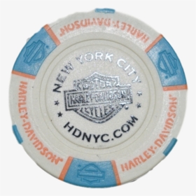 Nyc White/blue/orange Poker Chip - Plate, HD Png Download, Transparent PNG