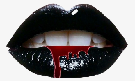 #black #blood #halloween #horror #lips - Black Lips Transparent Background, HD Png Download, Transparent PNG