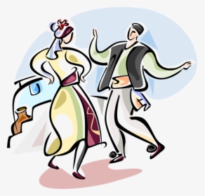 Vector Dancer Ethnic Banner Royalty Free - Greek Traditional Dance Vector, HD Png Download, Transparent PNG