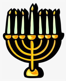 Vector Illustration Of Jewish Chanukah Hanukkah Menorah - Jewish Faith, HD Png Download, Transparent PNG
