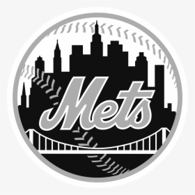 New York Mets Logo Black And White - Ny Mets, HD Png Download, Transparent PNG