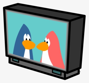 Big Screen Tv Sprite - Flat Screen Cartoon Tv Clipart, HD Png Download, Transparent PNG
